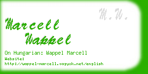 marcell wappel business card